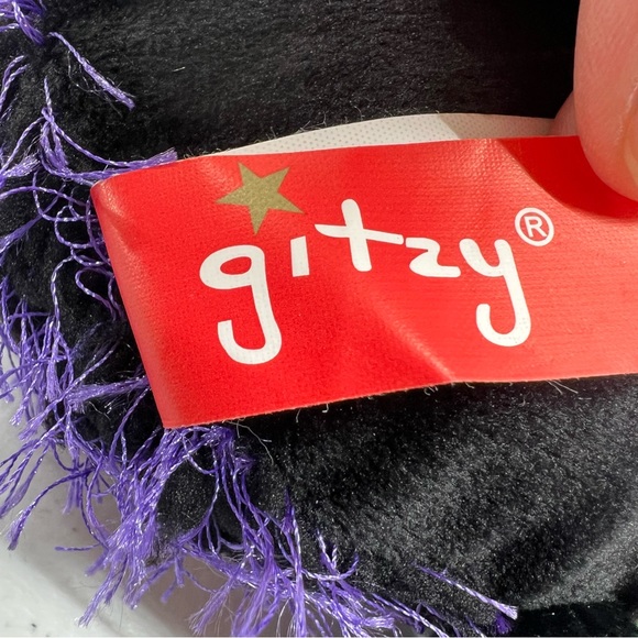 Glitzy Purple and Green Halloween Plush Spider - Picture 4 of 9